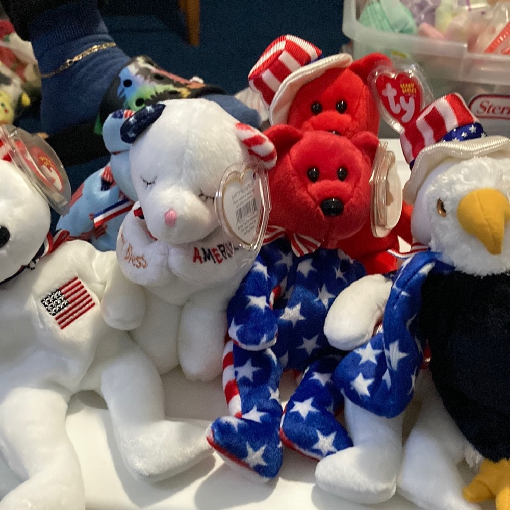Patriotic beanie babies set of 7